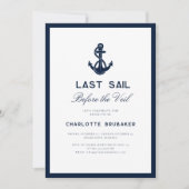 Nautic Anchor Bachelorette Weekend Tour Einladung (Vorderseite)