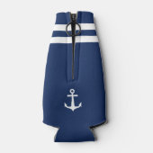 Nautic Anchor Beach House Navy Blue Flaschenkühler (Rückseite)