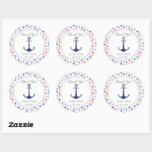 Nautic Anchor Birthday Sticker (Blatt)