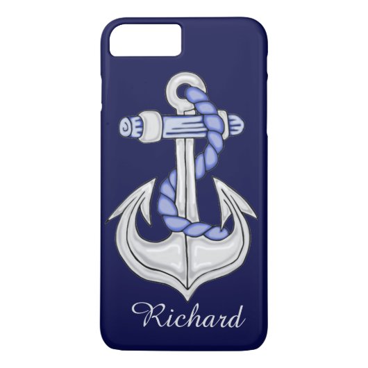Nautic Anchor Blue Case-Mate iPhone Hülle (Rückseite)