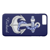 Nautic Anchor Blue Case-Mate iPhone Hülle (Rückseite (Horizontal))