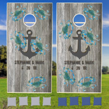 Nautic Anchor Blue Crabs Newlyweds