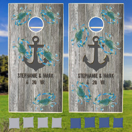 Nautic Anchor Blue Crabs Newlyweds