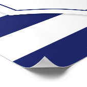 Nautic Anchor Blue Stripe Grosses Brautparty Poster (Ecke)