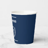 Nautic Anchor Boat & Captain Name Pappbecher (Links)