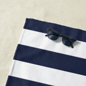 Nautic Anchor Boat Name Navy Blue White Strandtuch (Beispiel)