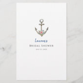 Nautic Anchor Brautparty Bingo-Spiel (Rückseite)