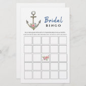 Nautic Anchor Brautparty Bingo-Spiel (Vorne/Hinten)