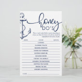Nautic Anchor Brautparty Game Honey Do (Stehend Vorderseite)