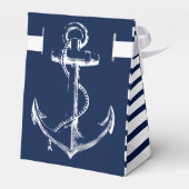 Nautic Anchor Brautparty Navy Blue Geschenkschachtel (Rückseite)