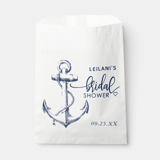 Nautic Anchor Brautparty White Geschenktütchen (Vorderseite)