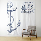 Nautic Anchor Brautparty White Wandteppich (Beispiel)