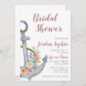 Nautic Anchor Bridal Polterabend Einladung (Vorne/Hinten)
