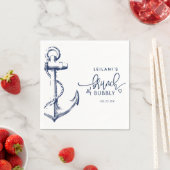 Nautic Anchor Brunch Bubbly White Serviette (Beispiel)