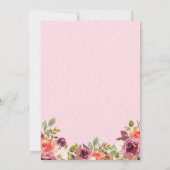 Nautic Anchor Chic Watercolor Floral Wedding Einladung (Rückseite)