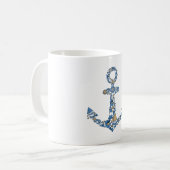 Nautic Anchor Collage Kaffeetasse (Vorderseite Links)