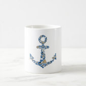 Nautic Anchor Collage Kaffeetasse (Mittel)