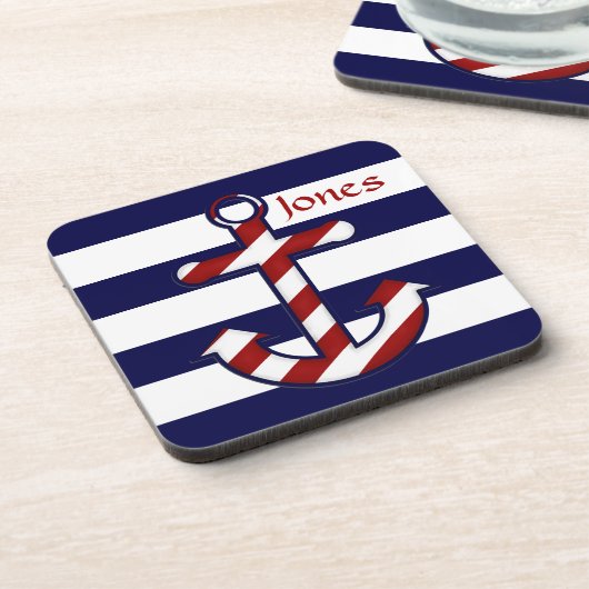 Nautic Anchor Cork Untersetzer (Linke Seite)