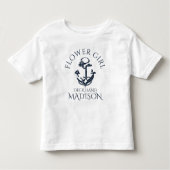 Nautic Anchor Crew Flower Girl Kleinkind T-shirt (Vorderseite)