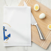 Nautic Anchor Custom Geschirrtuch (Viertel Falte)