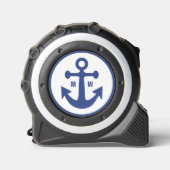 Nautic Anchor custom monogram Maßband (Vorderseite)
