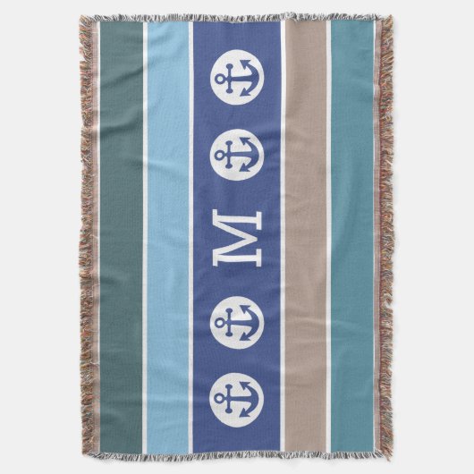 Nautic Anchor Custom Monogram Wire Decke (Vorderseite Vertikal)