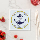 Nautic Anchor Custom Party Paper Napkins Serviette (Beispiel)