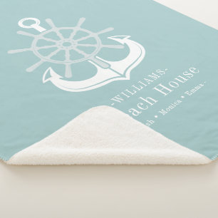 Nautic Anchor Family Name Beach House Sherpadecke