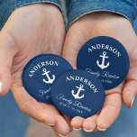 Nautic Anchor Family Wiedersehen Navy Blue Button<br><div class="desc">Schaltfläche zur Rückseite des Nautic Anchor Family Wiedersehen Navy Blue Button</div>