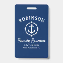 Nautic Anchor Family Wiedersehen Navy Blue & White