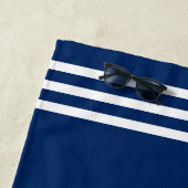 Nautic Anchor Family Wiedersehen Navy Blue & White Strandtuch (Beispiel)