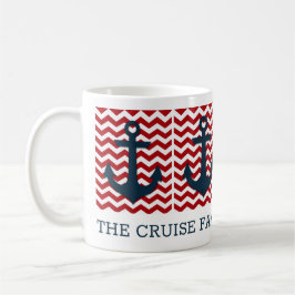Nautic Anchor Family Wiedersehen Red White Blue Kaffeetasse