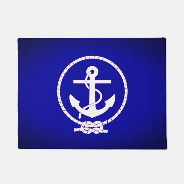 Nautic Anchor Flag Doormat Fußmatte (Vorderseite)