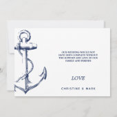 Nautic Anchor Foto White Dankeskarte (Rückseite)