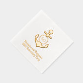 Nautic Anchor Frame #1 Jubiläum Party Servietten Mit Folie (Rechts)