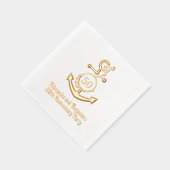 Nautic Anchor Frame #2 Jubiläum Party Servietten Mit Folie (Rechts)