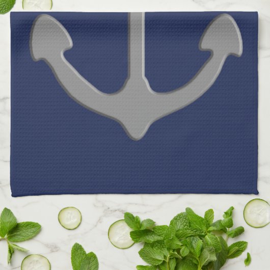 Nautic Anchor Geschirrtuch (Gefaltet)