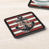 Nautic Anchor Getränkeuntersetzer (Linke Seite)