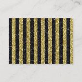 Nautic Anchor Gold Black Stripe Platzkarte (Rückseite)