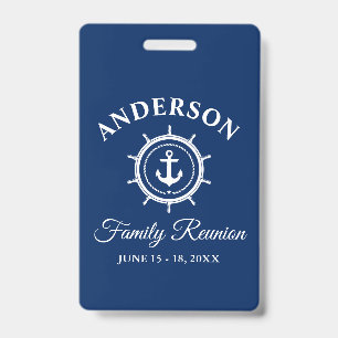 Nautic Anchor Helm Family Wiedersehen Navy Blue Ausweis
