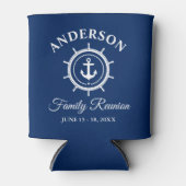 Nautic Anchor Helm Family Wiedersehen Navy Blue Dosenkühler (Vorderseite)