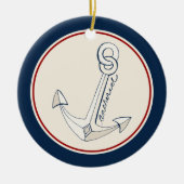 Nautic Anchor Keramik Ornament (Vorne)
