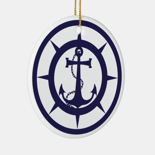 Nautic Anchor Keramikornament (Rechts)