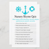 Nautic Anchor Kinderzimmer Rhyme Quiz Babyshowerga (Vorne/Hinten)