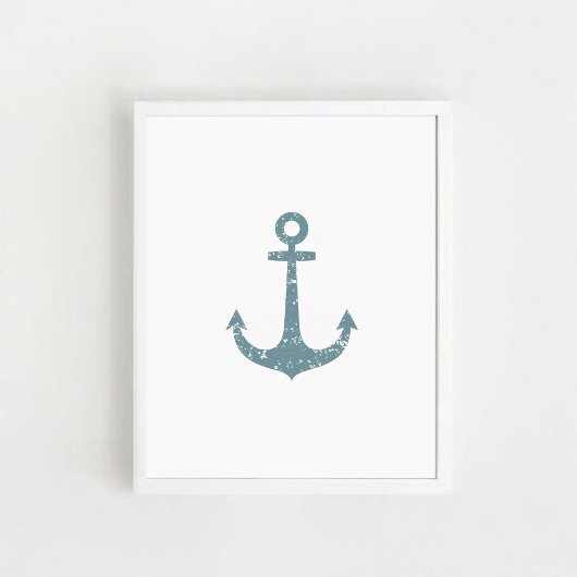 Nautic Anchor, Kinderzimmer Wall Art Poster