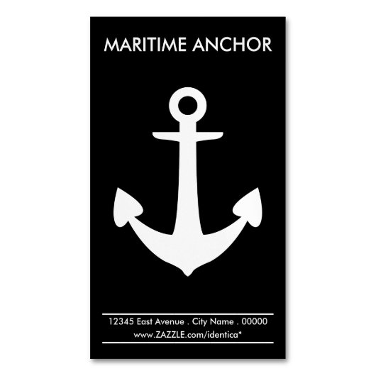 Nautic Anchor Magnetische Visitenkarte (Vorderseite Vertikal)