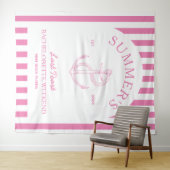 Nautic Anchor Moderne rosa Bachelorette Party Wandteppich (Beispiel (Horizontal))