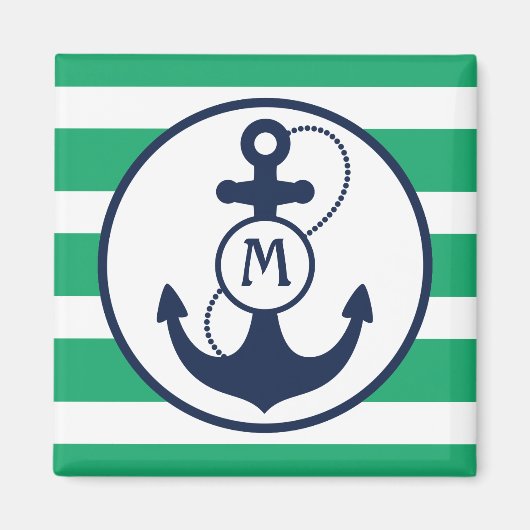 Nautic Anchor Mongram Magnet (Vorne)