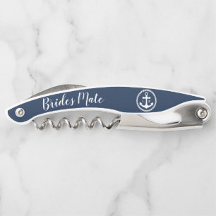 Nautic Anchor Monogram Brides Mate Bridesmaid Wa Kellnermesser