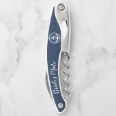 Nautic Anchor Monogram Brides Mate Bridesmaid Wa Kellnermesser (Rückseite)